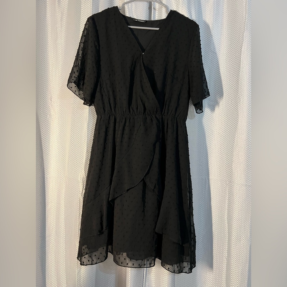 Elegant Black Wrap Dress